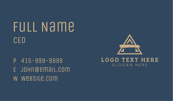 Triangle Letter A Brush Business Card Design Image Preview