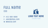 Blue House Cleaning Business Card Image Preview