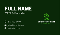Green Human Tree Plant Business Card Image Preview