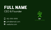 Green Human Tree Plant Business Card Image Preview