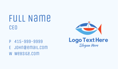 Boat Tuna Fish Business Card Image Preview
