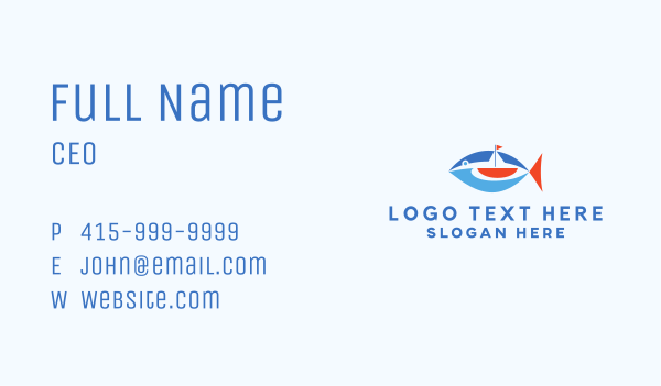 Boat Tuna Fish Business Card Design Image Preview