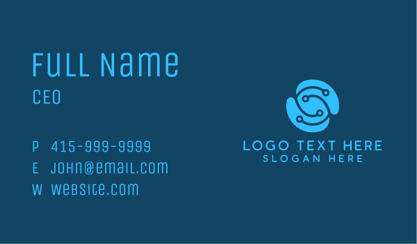 Blue Tech Letter S Business Card Design Image Preview