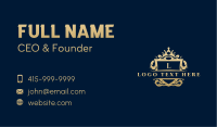 Luxury Crown Ornament Shield Business Card Design