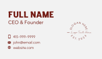 Business Boutique Wordmark Business Card Design