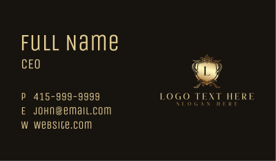 Shield Crest Ornamental Business Card Image Preview