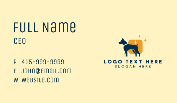 Dog Square Veterinary Business Card Design Image Preview