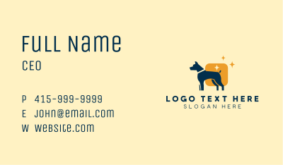 Dog Square Veterinary Business Card Image Preview