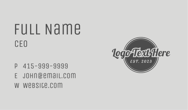 Black Hipster Business Business Card Design Image Preview