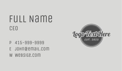 Black Hipster Business Business Card Image Preview