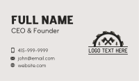 Axe Saw Construction Business Card Image Preview