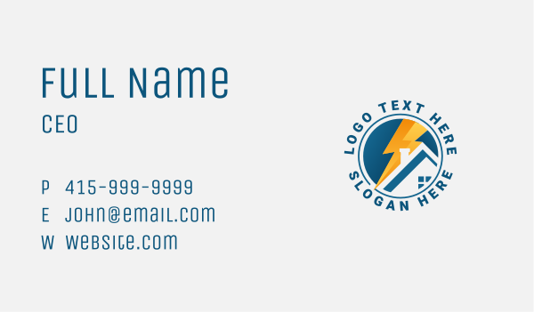 Home Lightning Power Energy Business Card Design Image Preview