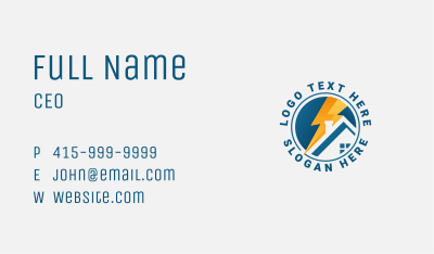 Home Lightning Power Energy Business Card Image Preview