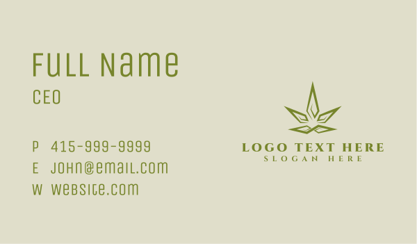 Infinite Spiral Cannabis Business Card Design Image Preview