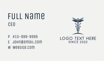 Caduceus Healthcare Clinic Business Card Image Preview