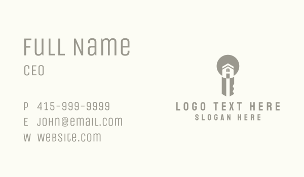 Gray Home Key Business Card Design Image Preview