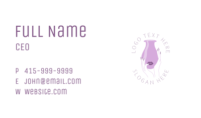 Woman Face Vase Business Card Image Preview