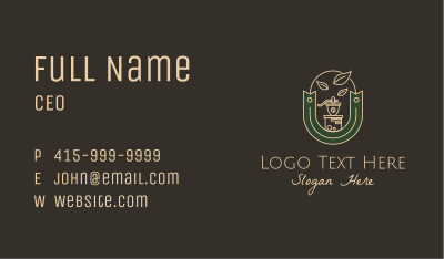 Coffee Grinder Emblem Business Card Image Preview