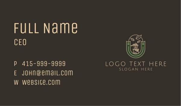 Coffee Grinder Emblem Business Card Design Image Preview