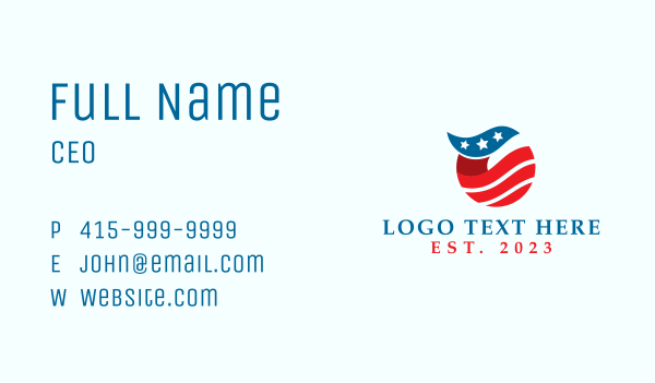 United States Flag Waves Business Card Design Image Preview