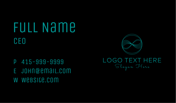 Infinite Wave Loop Business Card Design Image Preview