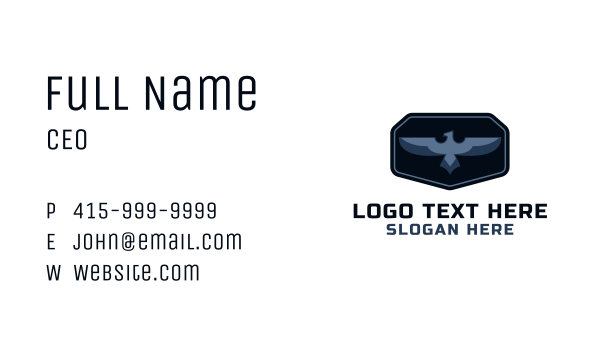 Esport Eagle Badge Business Card Design Image Preview