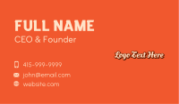 Retro Calligraphic Wordmark Business Card Image Preview