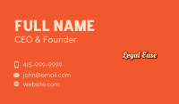 Retro Calligraphic Wordmark Business Card Image Preview