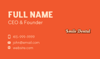 Retro Calligraphic Wordmark Business Card Image Preview