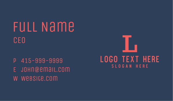 Generic Lettermark Business Business Card Design Image Preview
