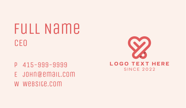 Romantic Dating Heart Business Card Design Image Preview