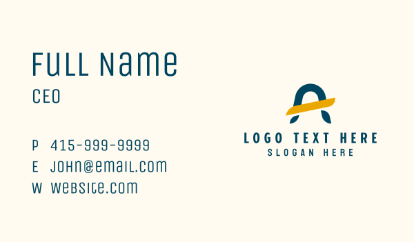 Corporate Letter A Business Card Design Image Preview