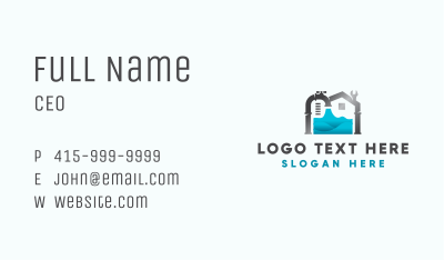 Pipe Faucet Plumbing Business Card Image Preview