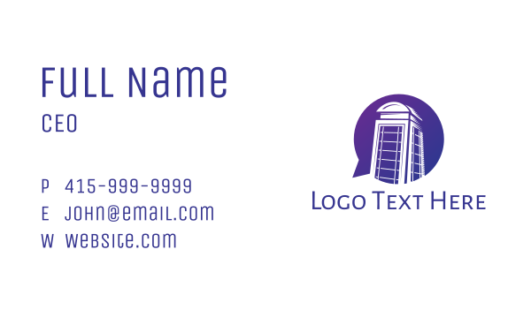 Chat Phone Booth Business Card Design Image Preview