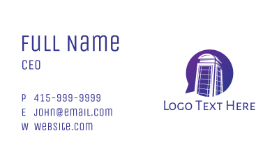 Chat Phone Booth Business Card Image Preview