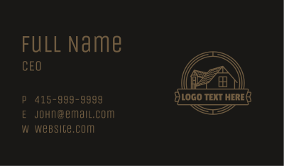 Vintage Roofing Badge Business Card Image Preview