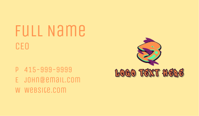 Graffiti Art Letter S Business Card Image Preview