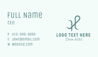 Fashion Boutique Letter H Business Card Image Preview