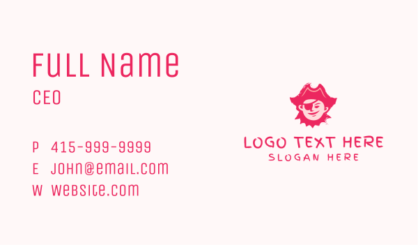 Pirate Costume Toy Store  Business Card Design Image Preview