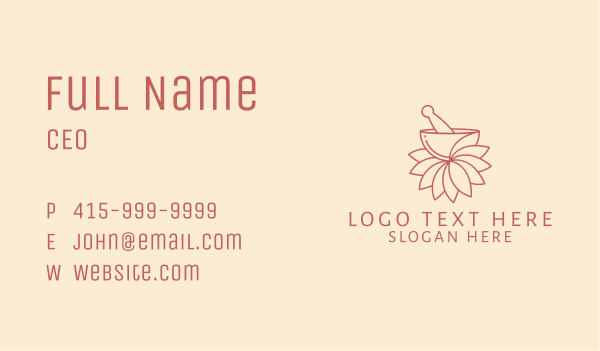 Floral Cosmetic Recipe  Business Card Design Image Preview