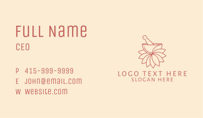 Floral Cosmetic Recipe  Business Card Image Preview