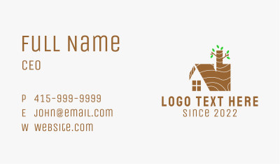 Wood Cabin Real Estate  Business Card Image Preview