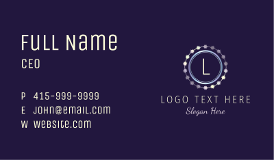 Starry Ring Circular Badge Business Card Image Preview