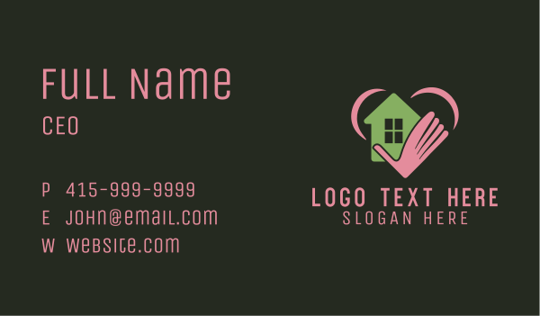 House Hand Charity Business Card Design Image Preview