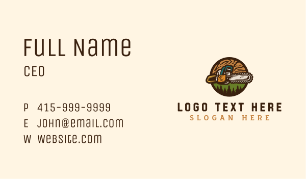 Forestry Woodcutter Tool Business Card Design Image Preview