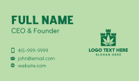 Green Cannabis Castle  Business Card Image Preview