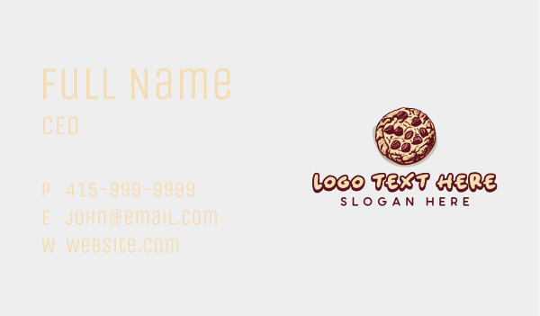 Sweet Chocolate Cookie Business Card Design Image Preview