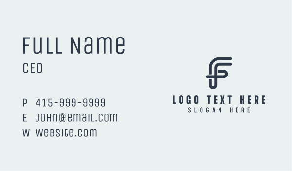 Creative Firm Letter F Business Card Design Image Preview