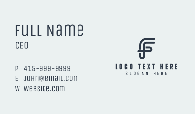 Creative Firm Letter F Business Card Image Preview