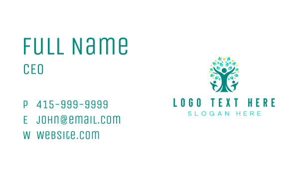 Growth Family Tree Business Card Design Image Preview